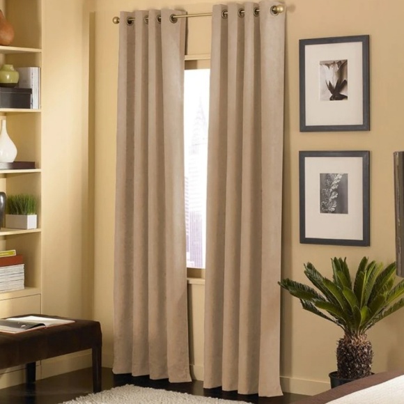 Bed Bath Beyond Accents Grommet Top Faux Suede Window Curtain
